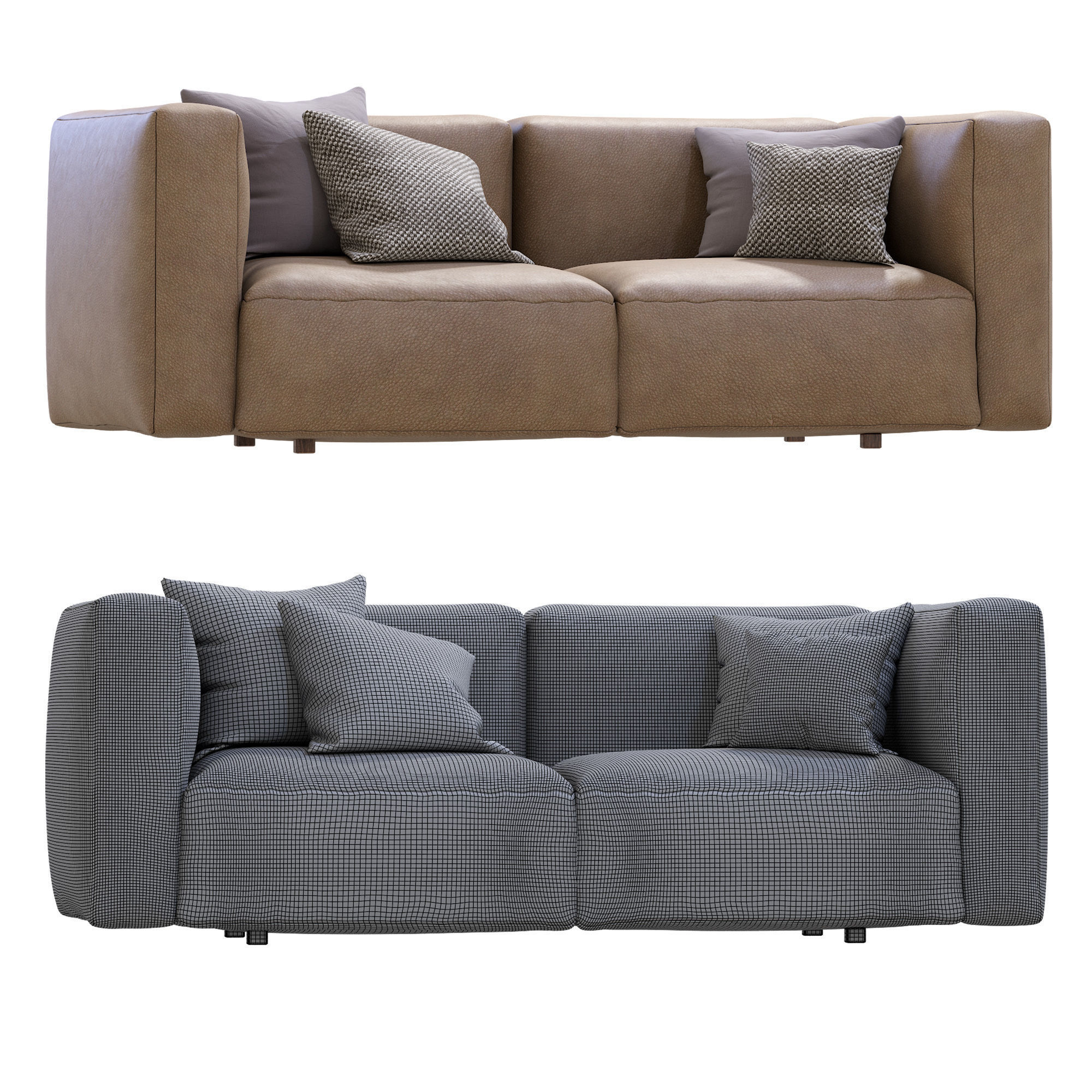 Prostoria Leather Sofa Match 3D model_4