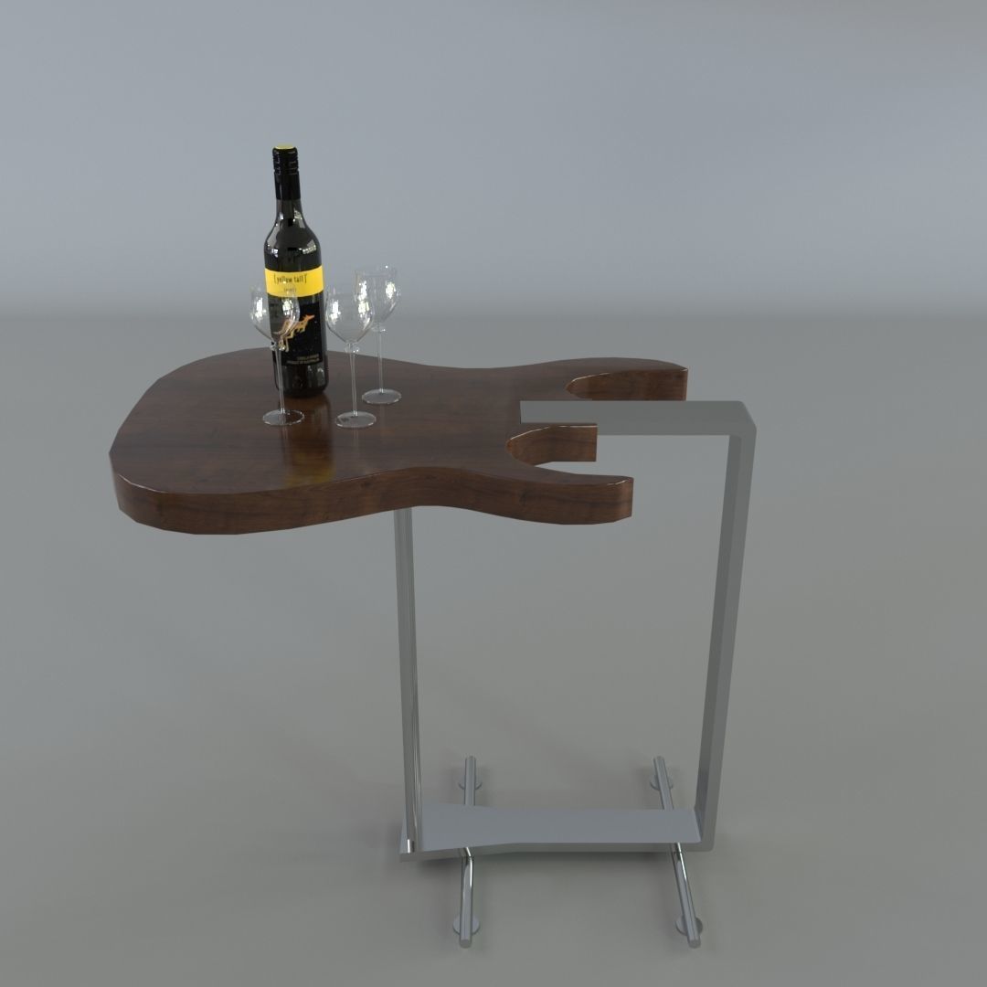 Guitar Table 3D model_2