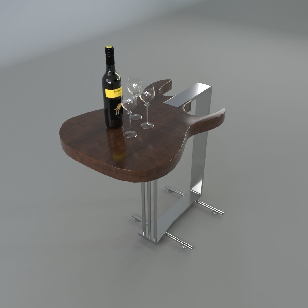 Guitar Table 3D model_1