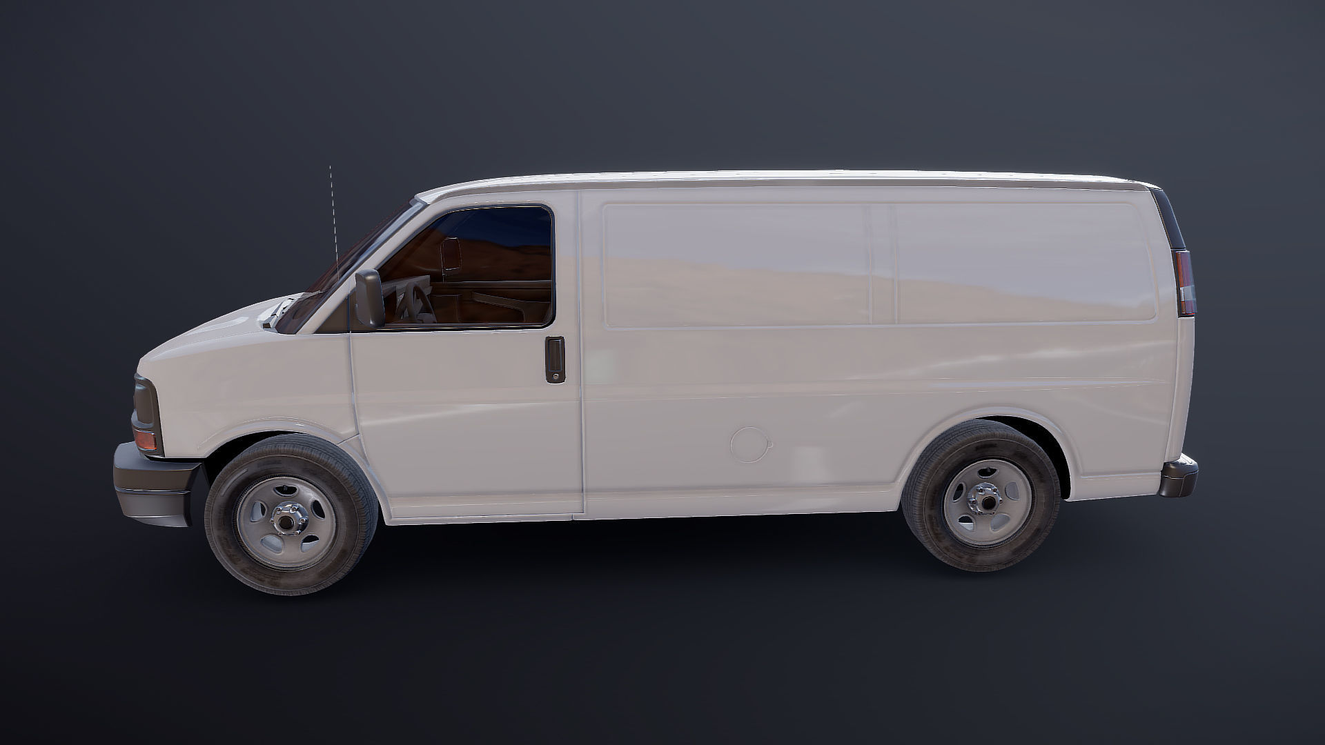 Generic industrial van Low-poly 3D model_19