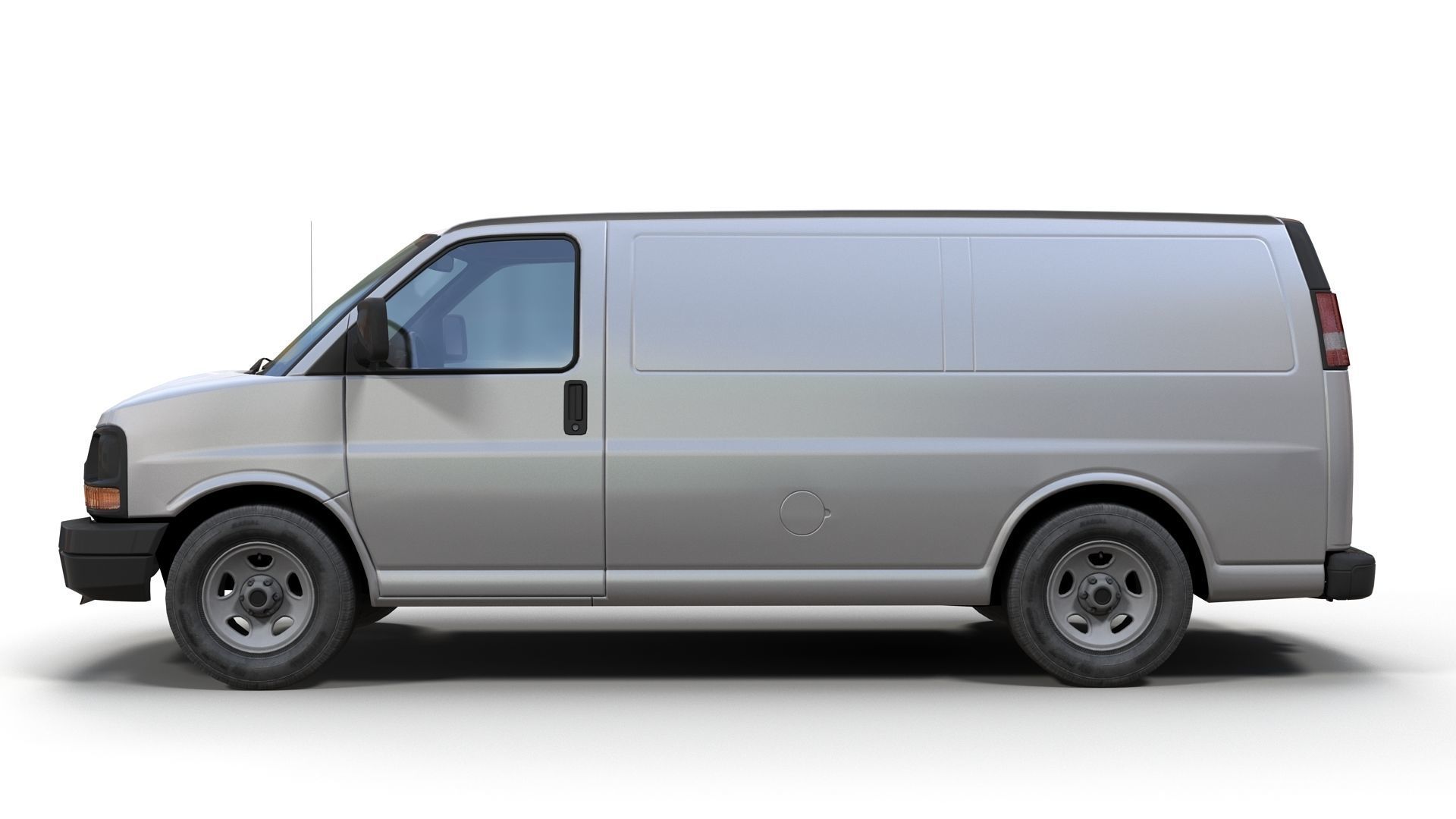 Generic industrial van Low-poly 3D model_7