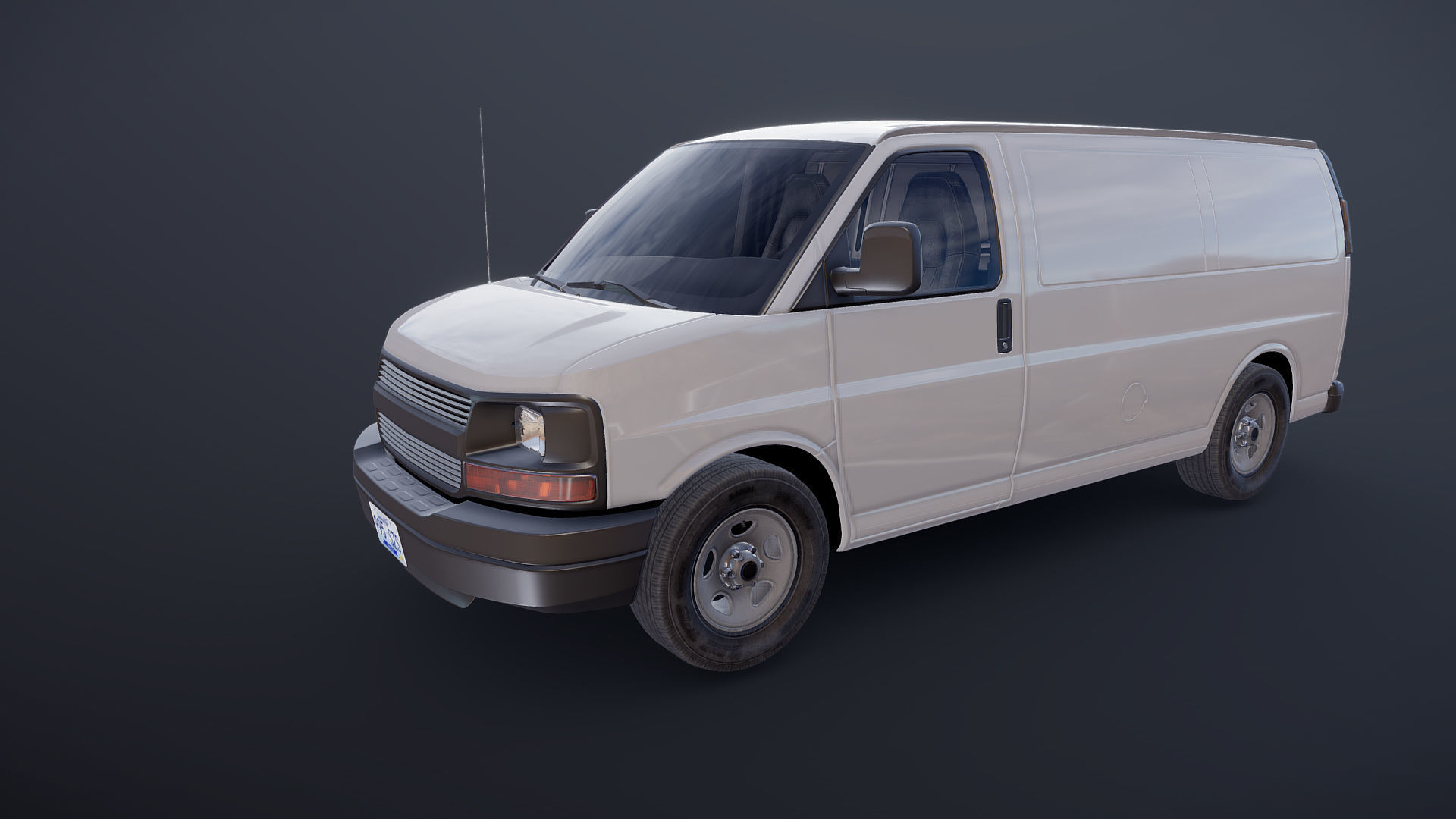 Generic industrial van Low-poly 3D model_17