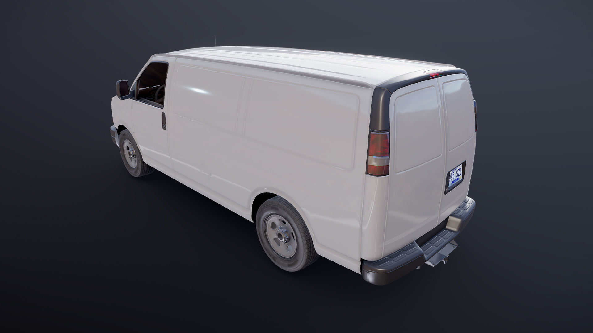 Generic industrial van Low-poly 3D model_21