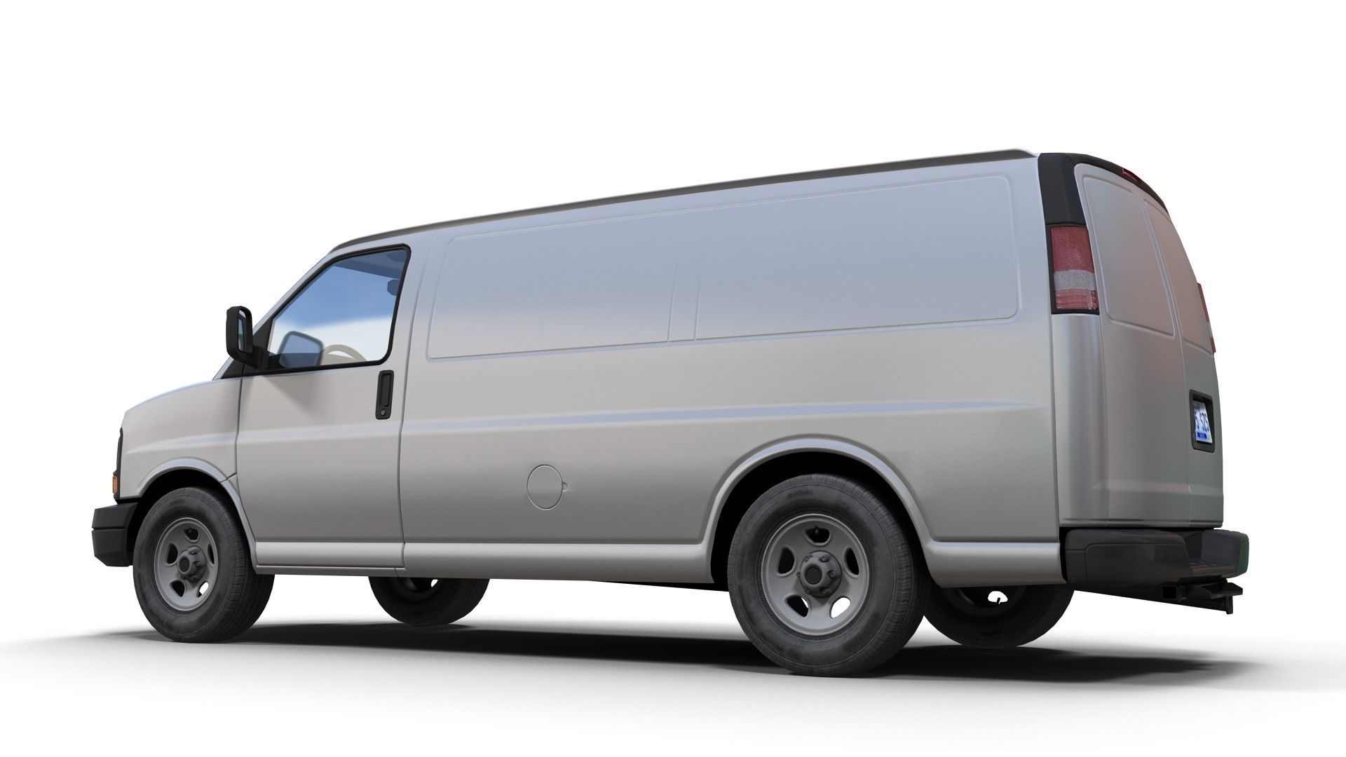 Generic industrial van Low-poly 3D model_6