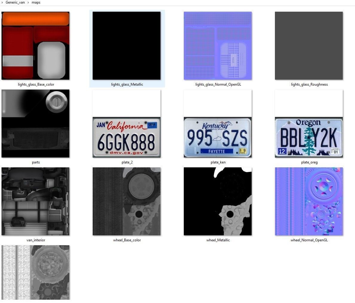 Generic industrial van Low-poly 3D model_44