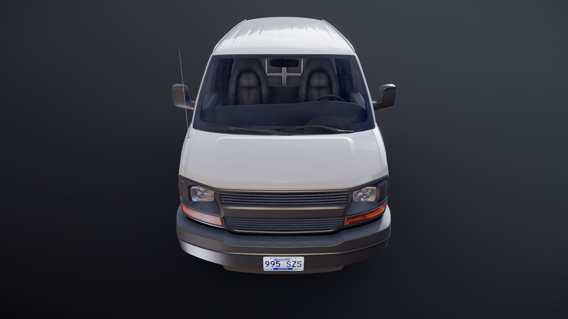 Generic industrial van Low-poly 3D model_22