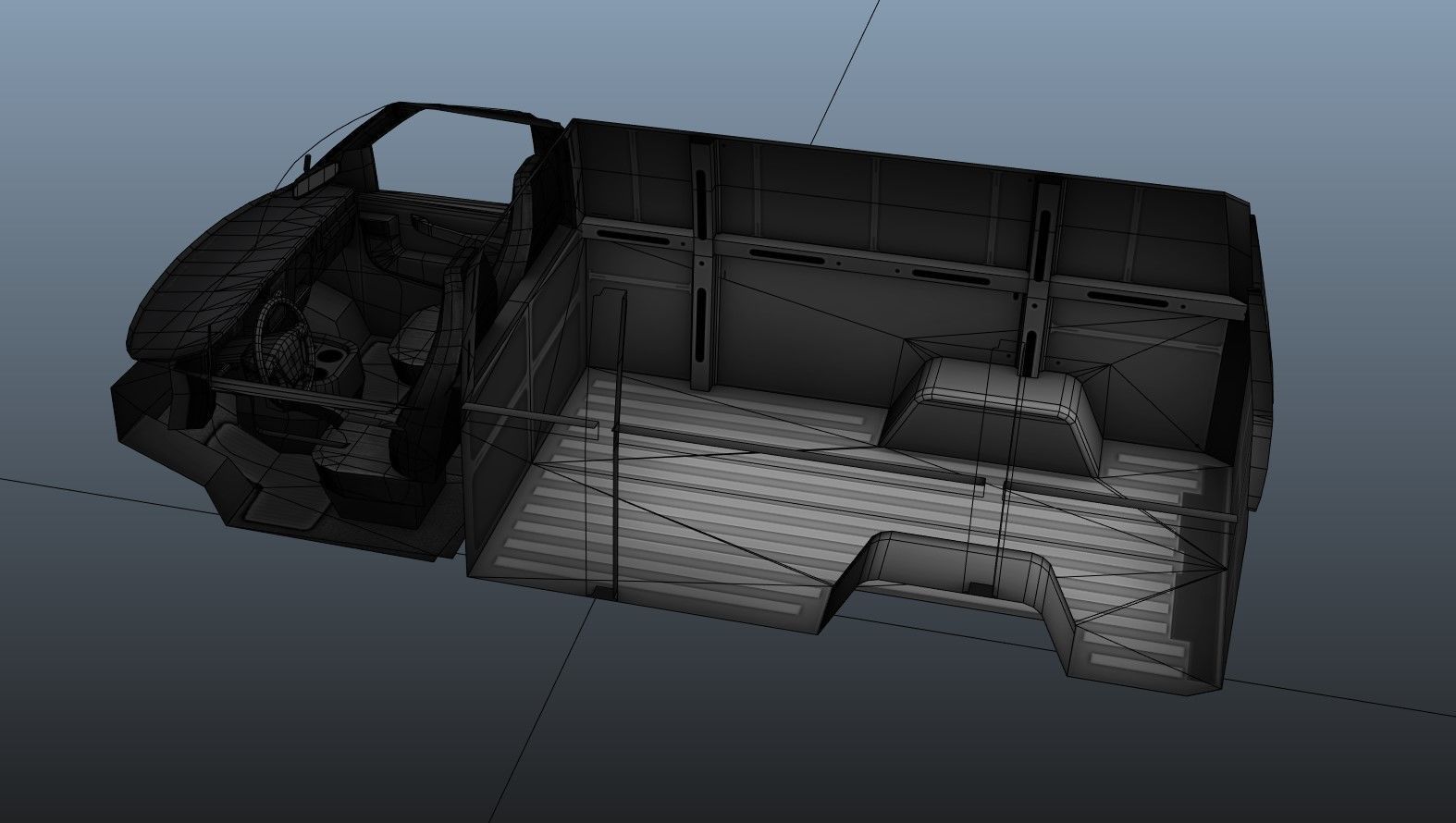 Generic industrial van Low-poly 3D model_38