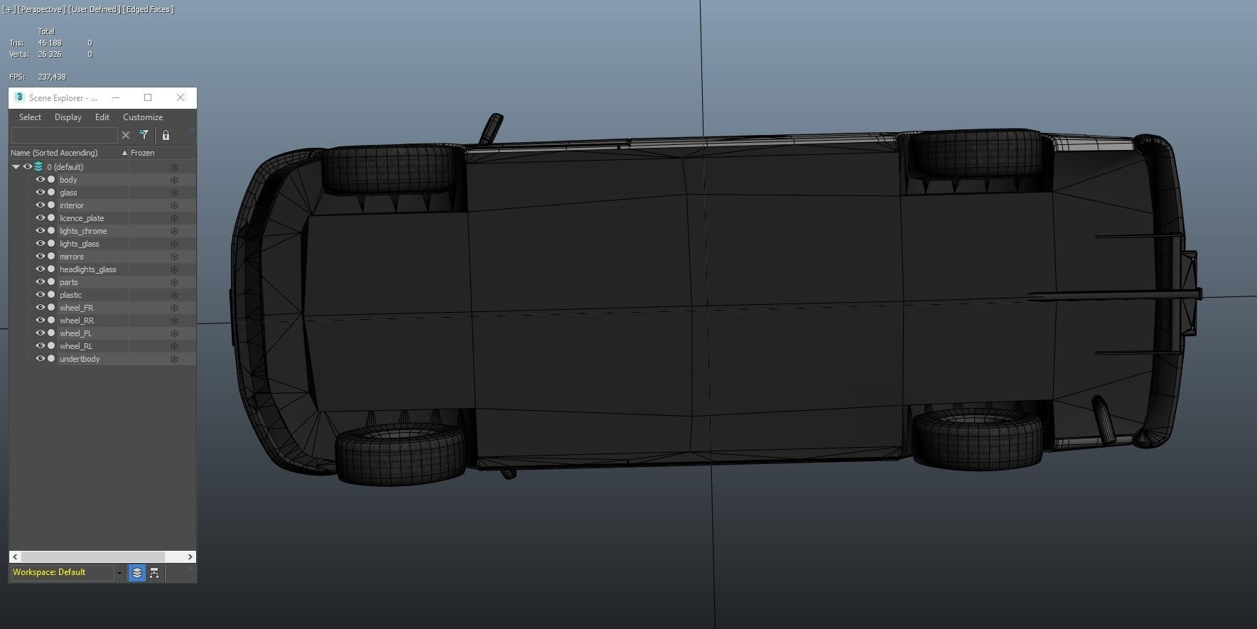 Generic industrial van Low-poly 3D model_36