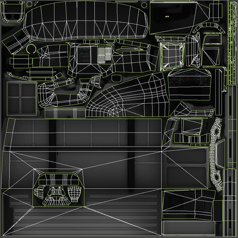 Generic industrial van Low-poly 3D model_42