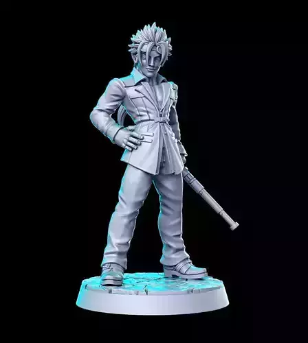 Reno shinra Final Fantasy 32mm Pre-supported 3D print model