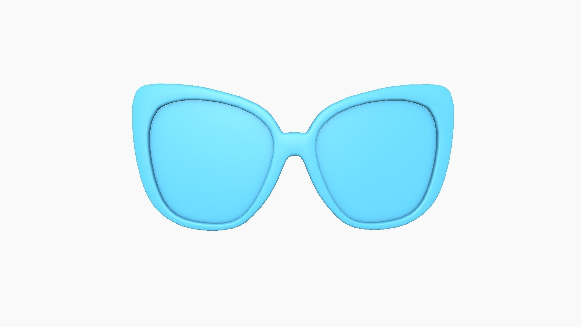 Sunglass J01 Red - Character Design Fashion Low-poly 3D model_7