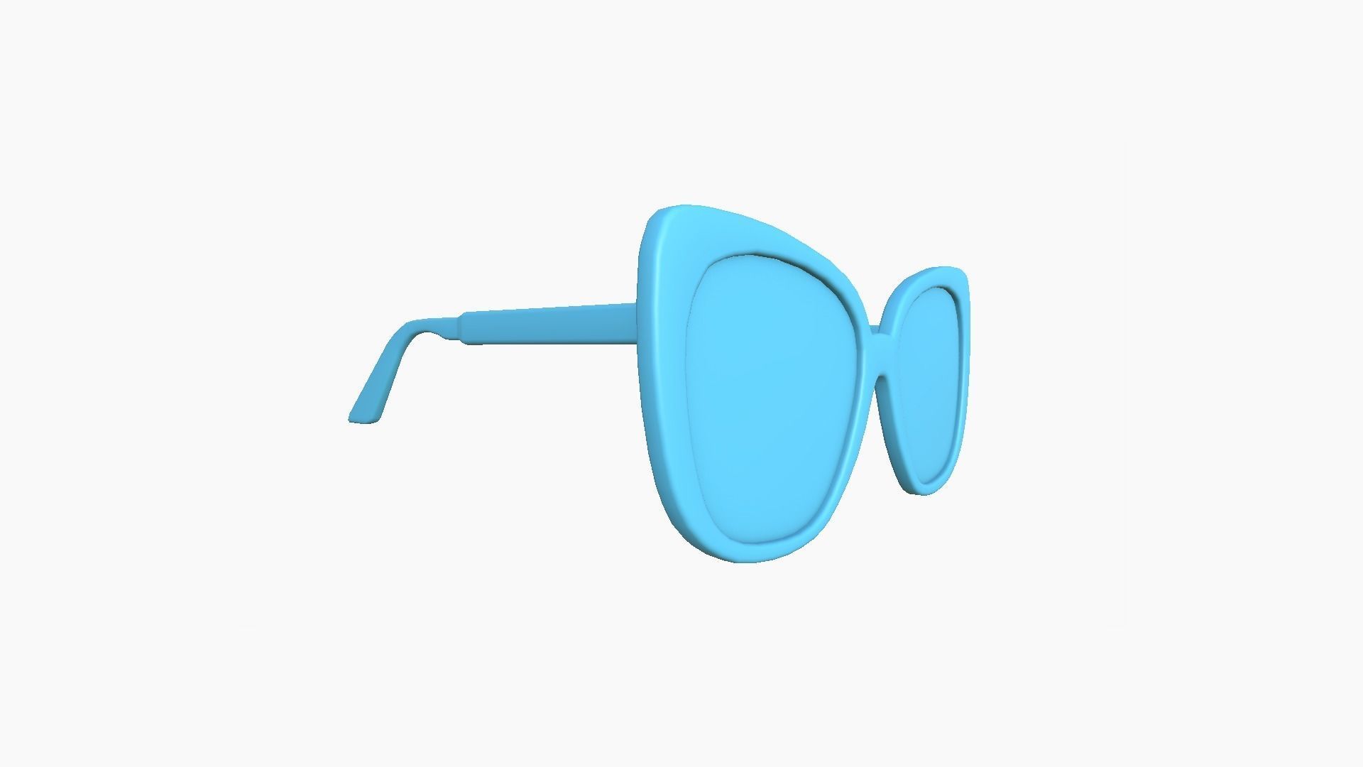 Sunglass J01 Red - Character Design Fashion Low-poly 3D model_9