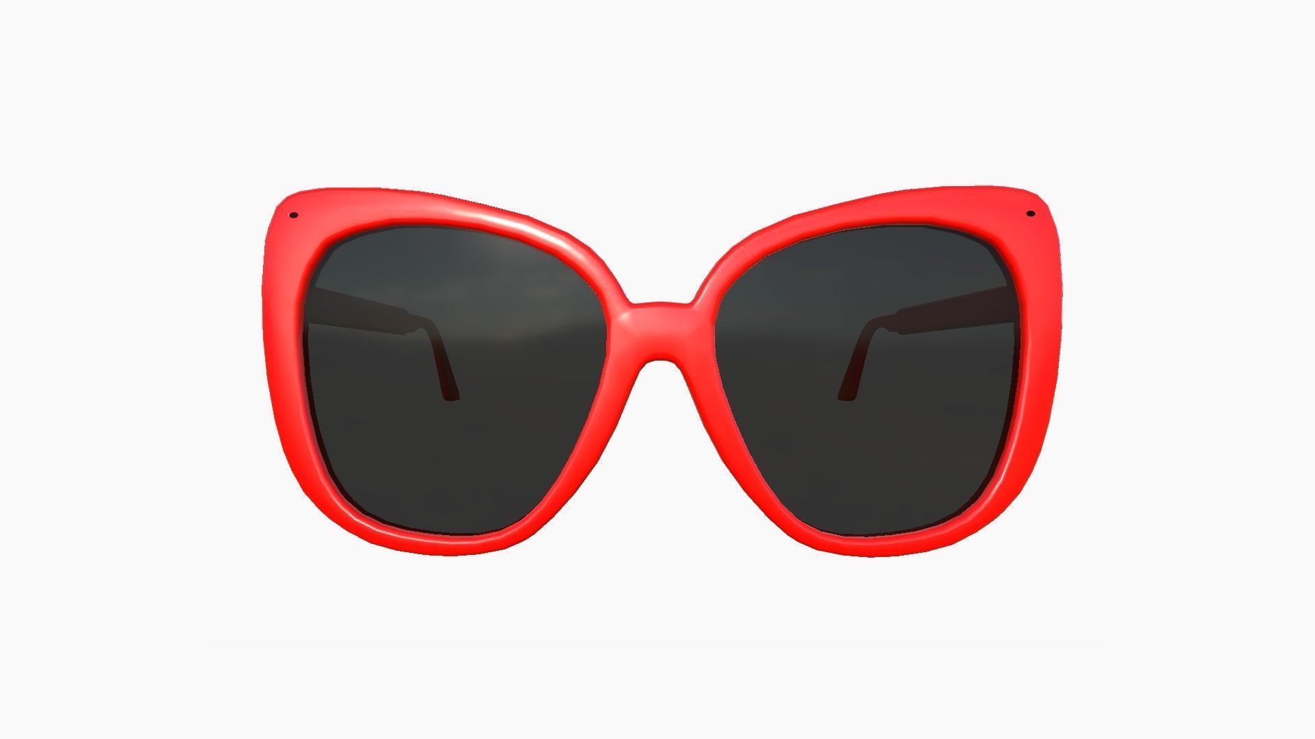 Sunglass J01 Red - Character Design Fashion Low-poly 3D model_1