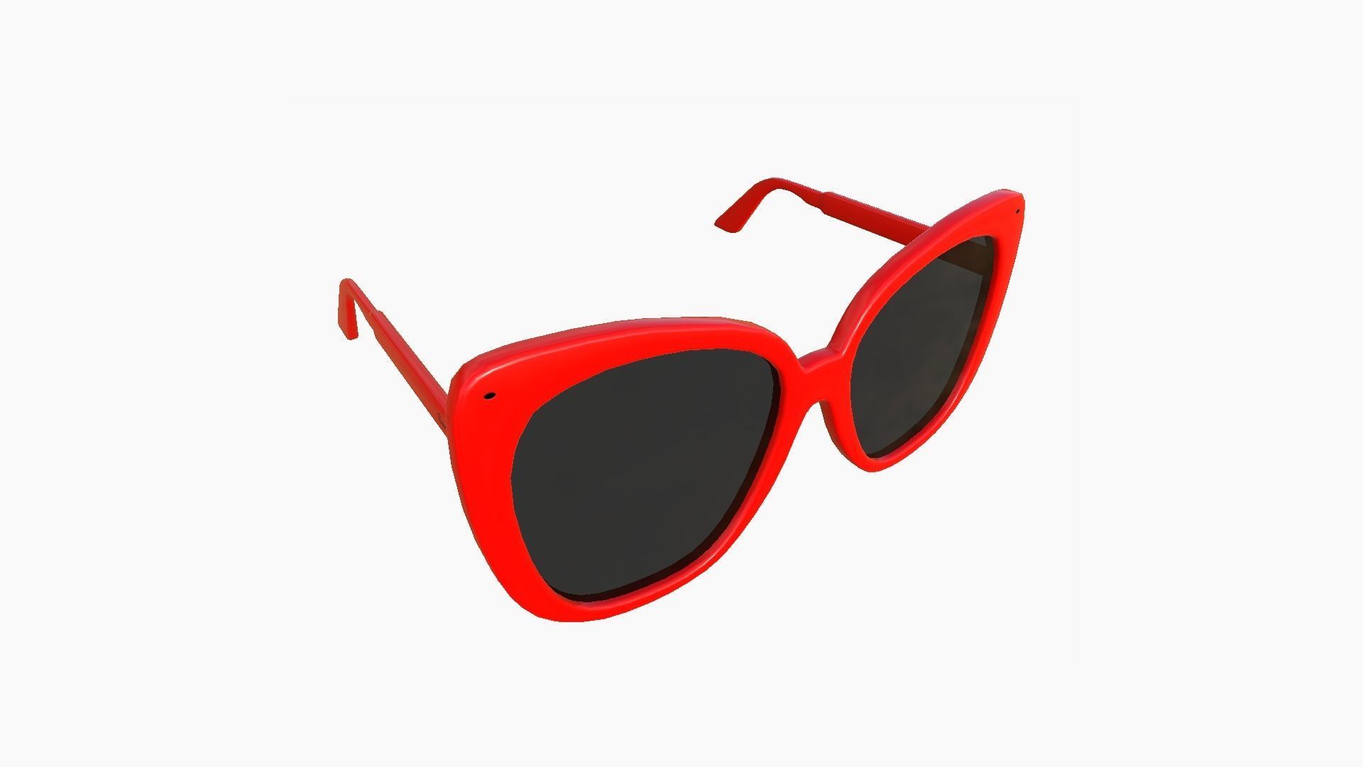 Sunglass J01 Red - Character Design Fashion Low-poly 3D model_2