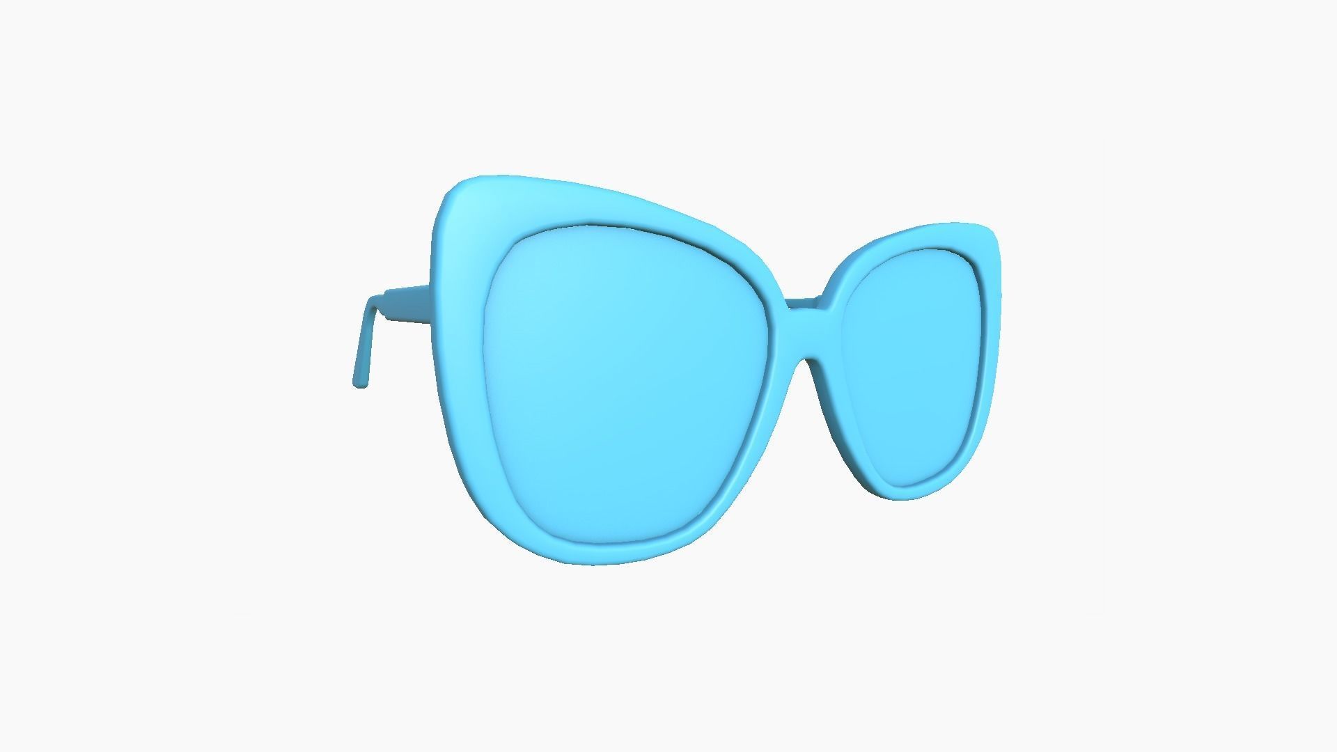 Sunglass J01 Red - Character Design Fashion Low-poly 3D model_8