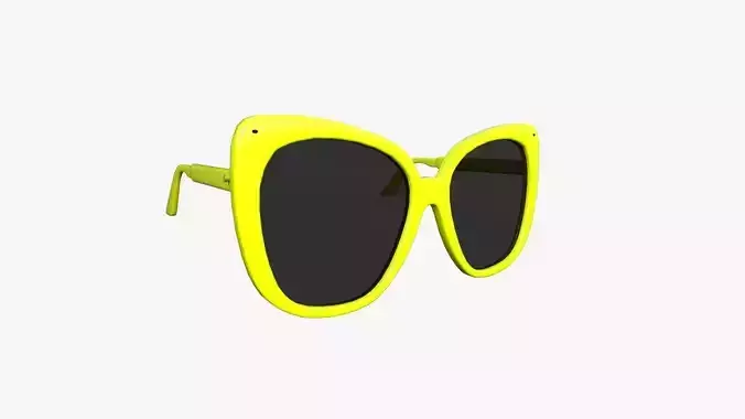 Sunglass J02 Yellow - Character Design Fashion Low-poly 3D model