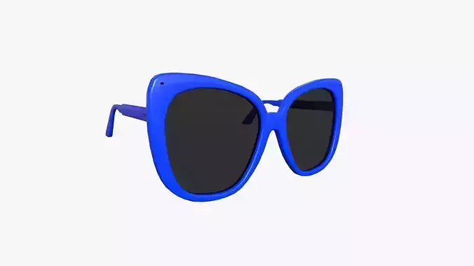 Sunglass J03 Blue - Character Design Fashion Low-poly 3D model