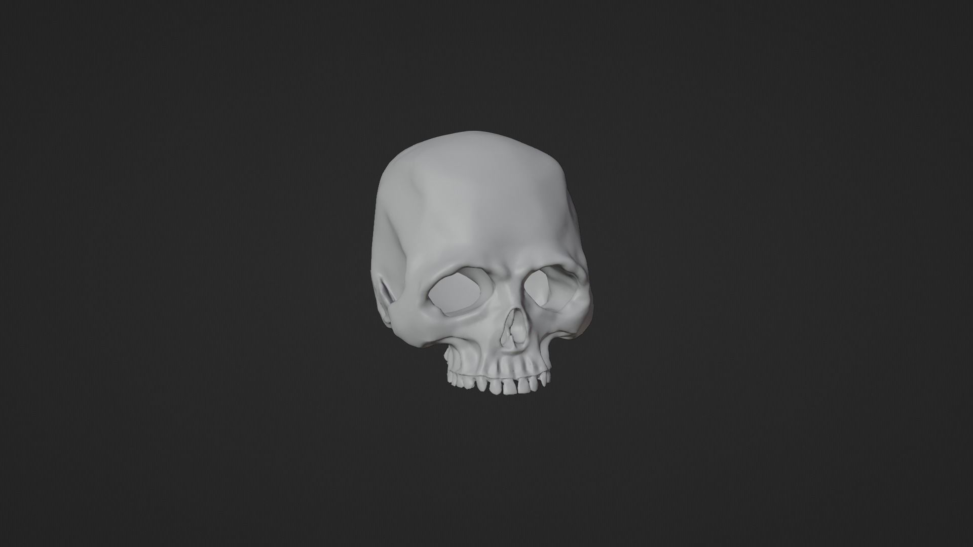 Stylized Skull 3D model_3