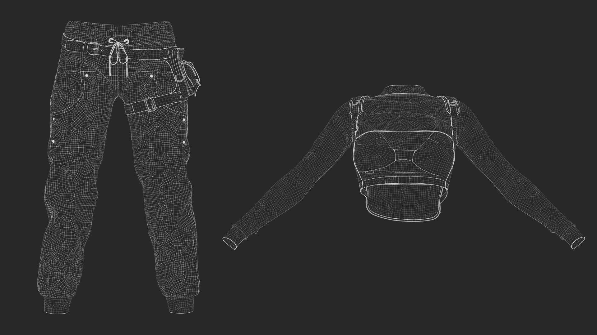 Girls Outfit 12 - Marvelous Designer with Video Process 3D model_3