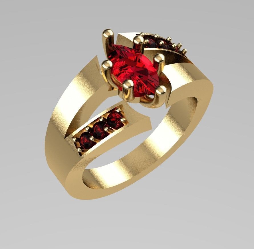 ANILLO COMPROMISO RUBI MODELO 3D 2022 3D print model_3