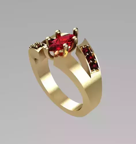 ANILLO COMPROMISO RUBI MODELO 3D 2022 3D print model