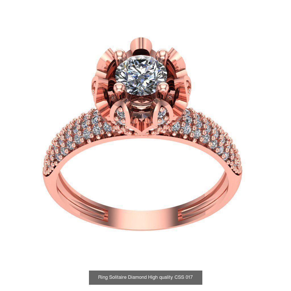20 Rings Solitaire Diamond High quality  3D Model Collection_19