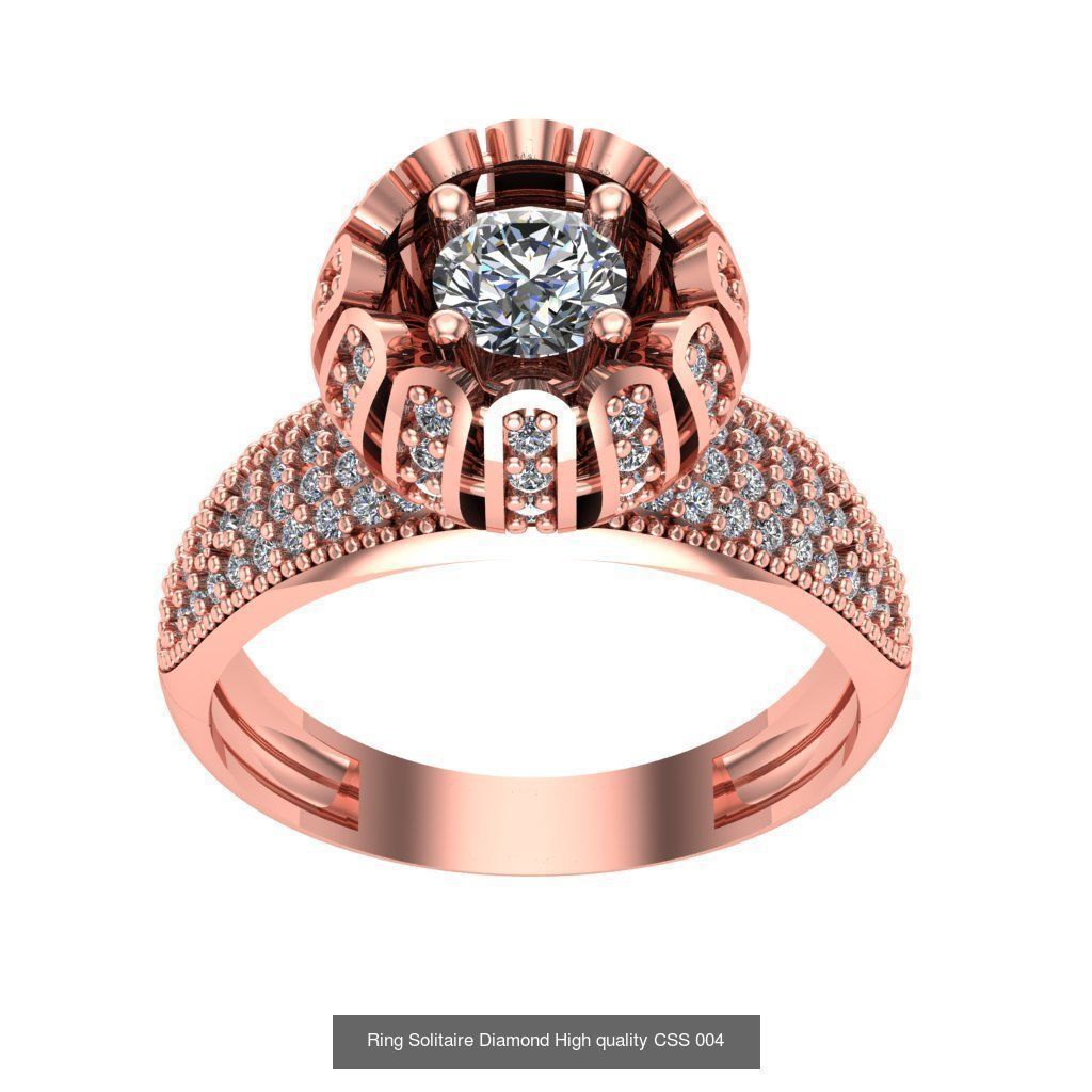 20 Rings Solitaire Diamond High quality  3D Model Collection_6