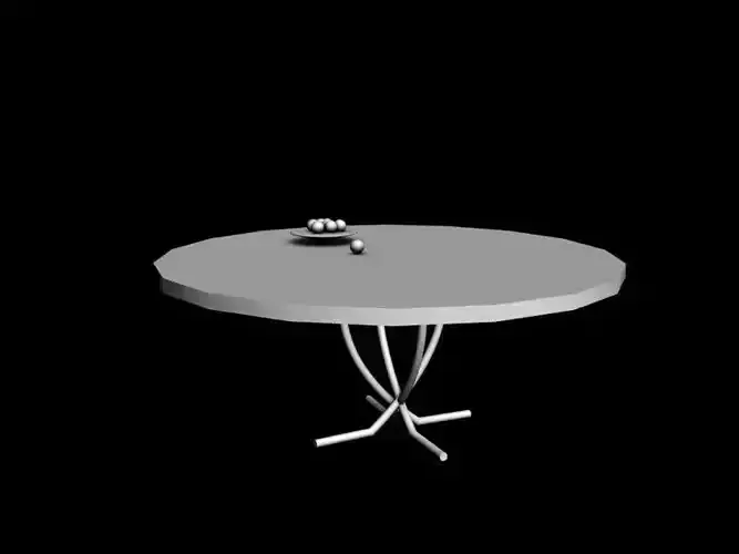 glass table Low-poly 3D model