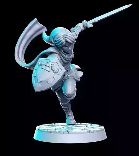 Link Legend of zelda 32mm Pre-supported 3D print model