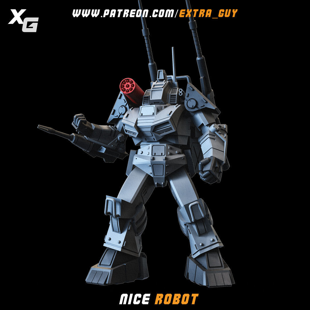 Dougram 3D Printable 100mm 3D print model_2