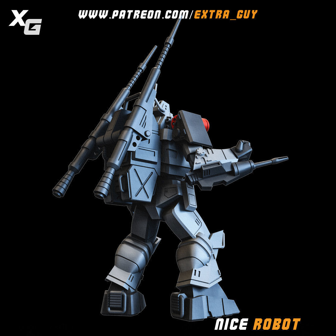 Dougram 3D Printable 100mm 3D print model_5