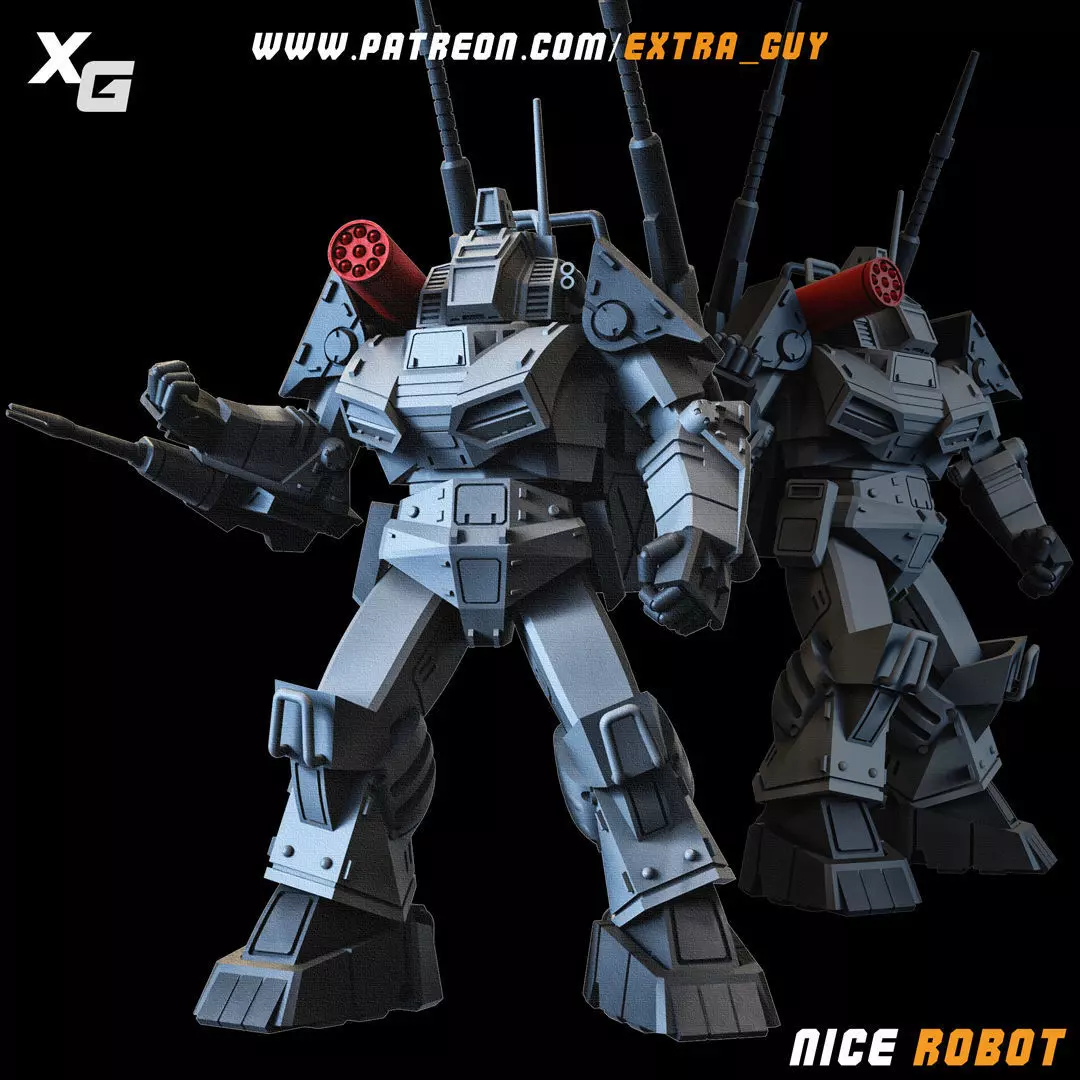 Dougram 3D Printable 100mm 3D print model_0