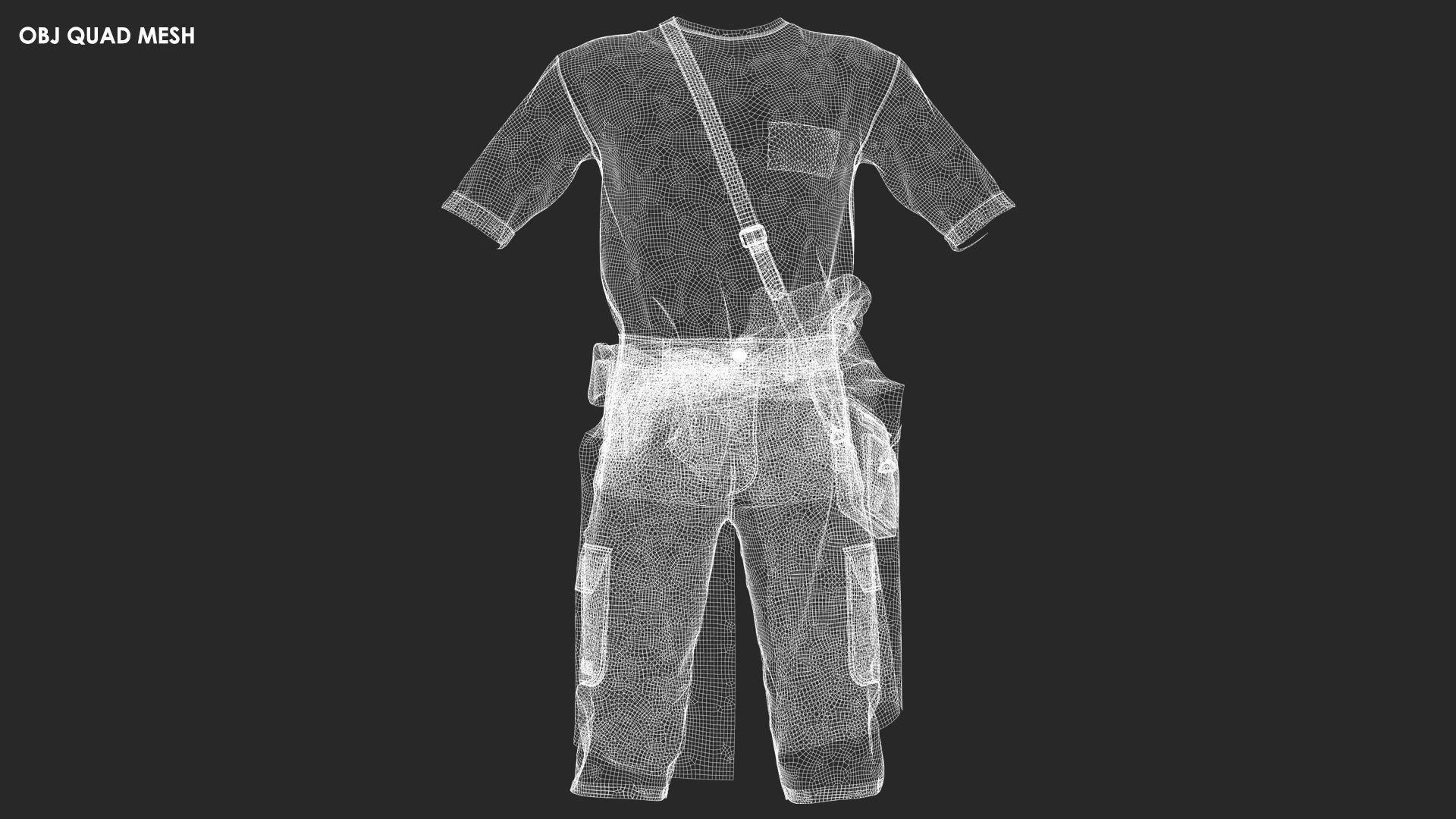 Mens Outfit 3 - Marvelous Designer with Video Process 3D model_8