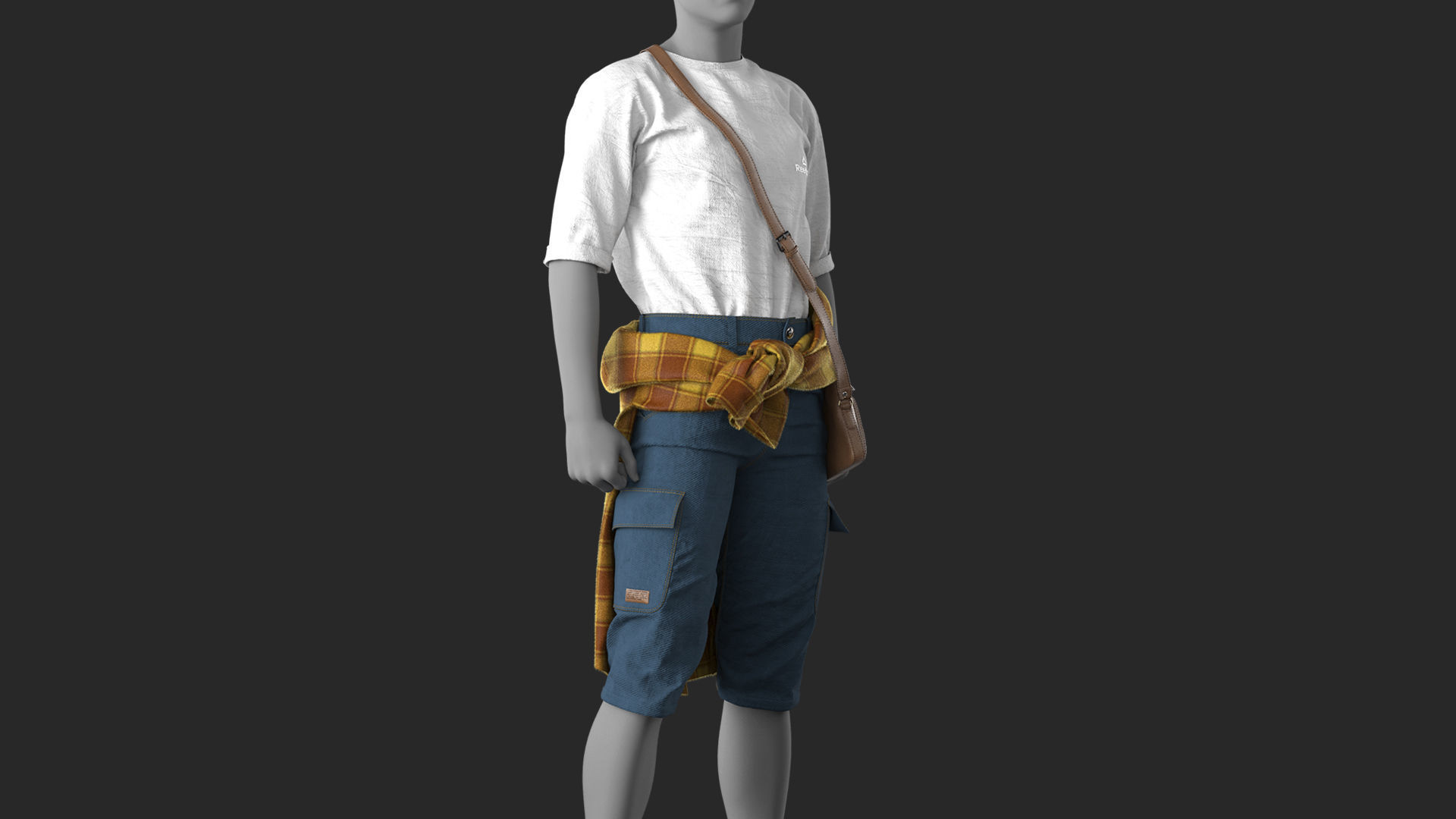 Mens Outfit 3 - Marvelous Designer with Video Process 3D model_5