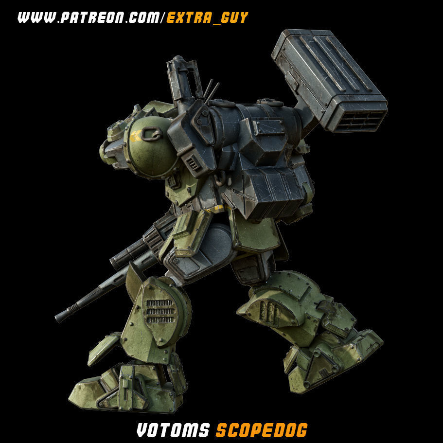 Scopedog 3D Printable 100mm 3D print model_2