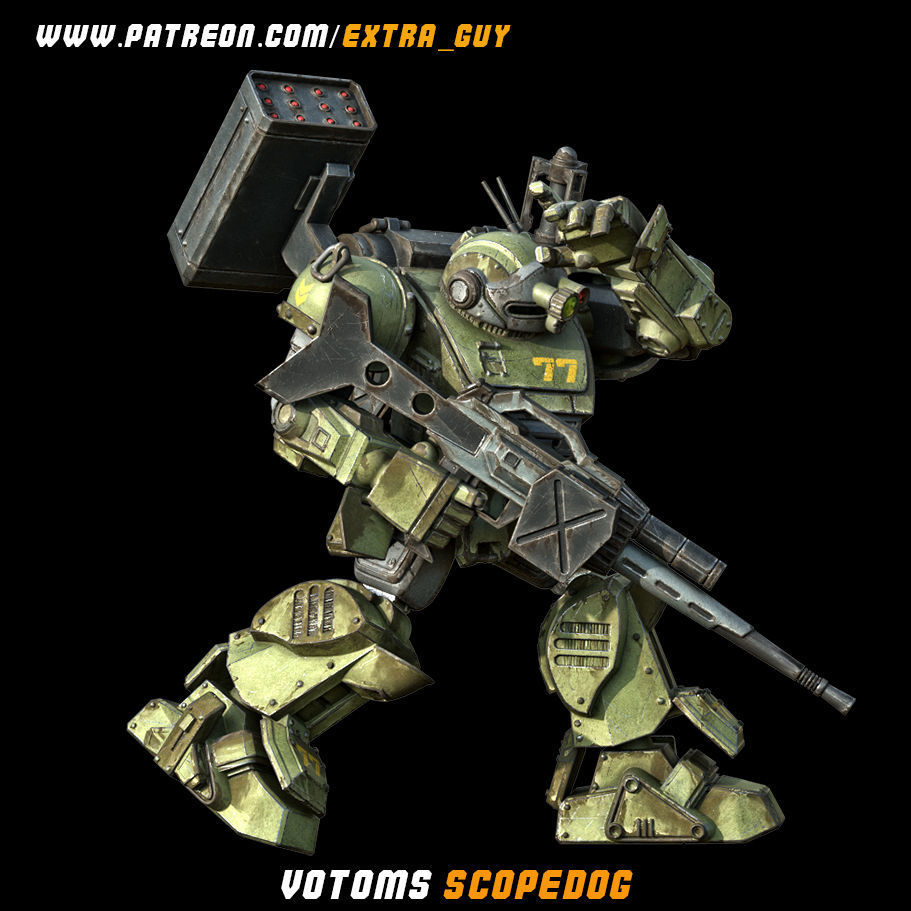 Scopedog 3D Printable 100mm 3D print model_1