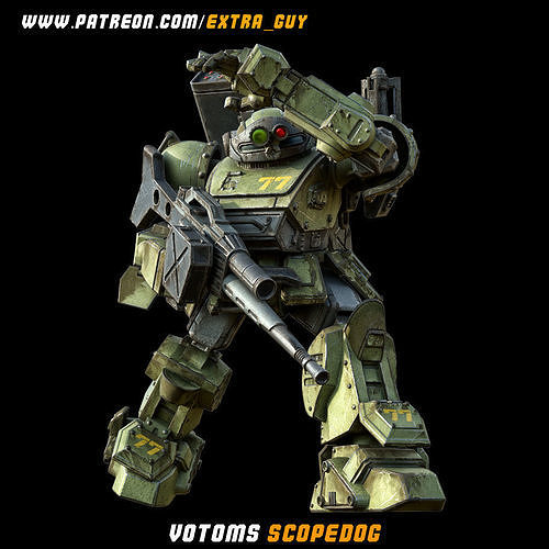 Scopedog 3D Printable 100mm 3D print model