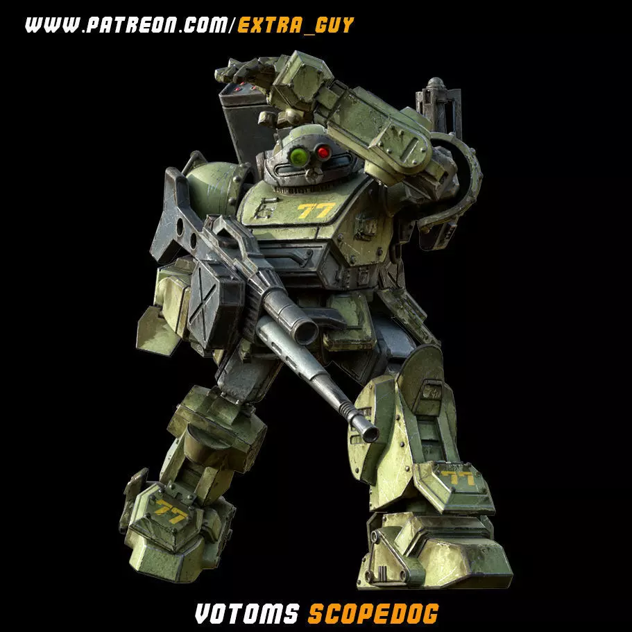 Scopedog 3D Printable 100mm 3D print model_0