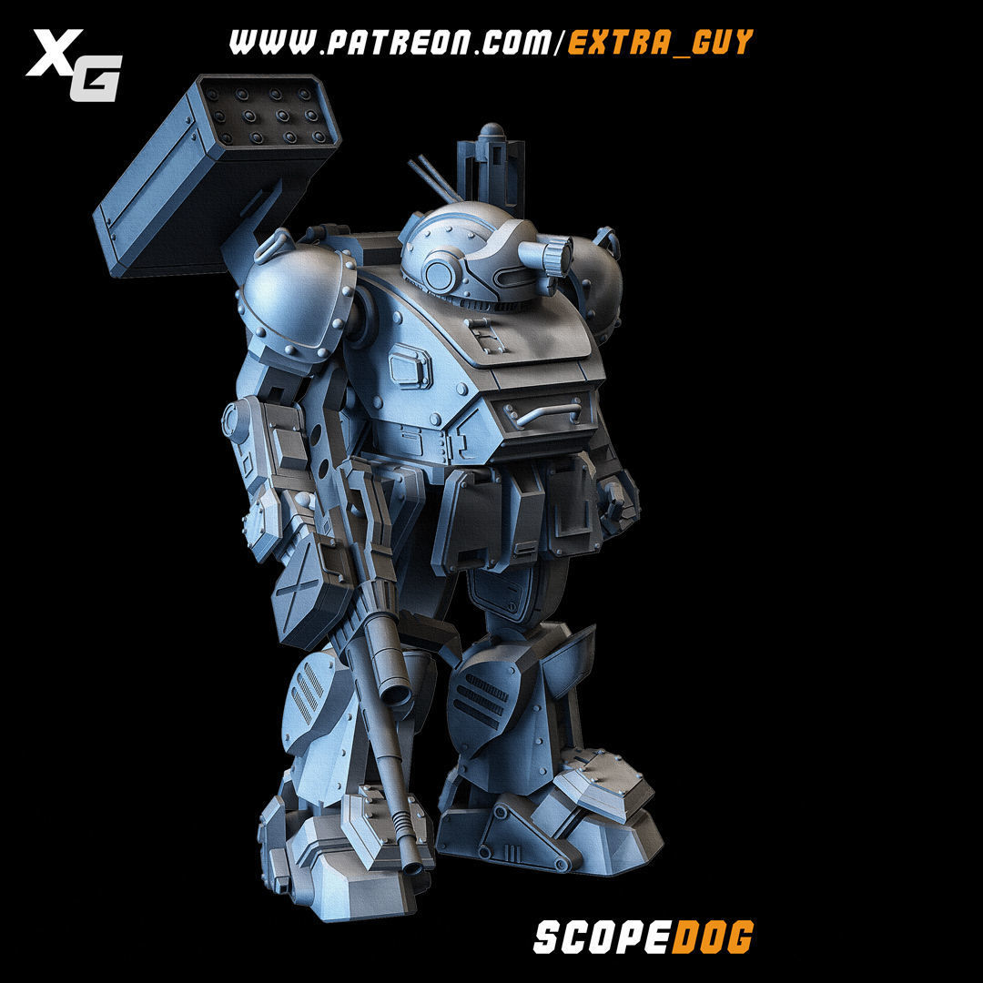 Scopedog 3D Printable 100mm 3D print model_4