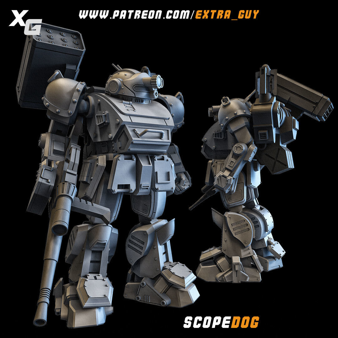Scopedog 3D Printable 100mm 3D print model_3