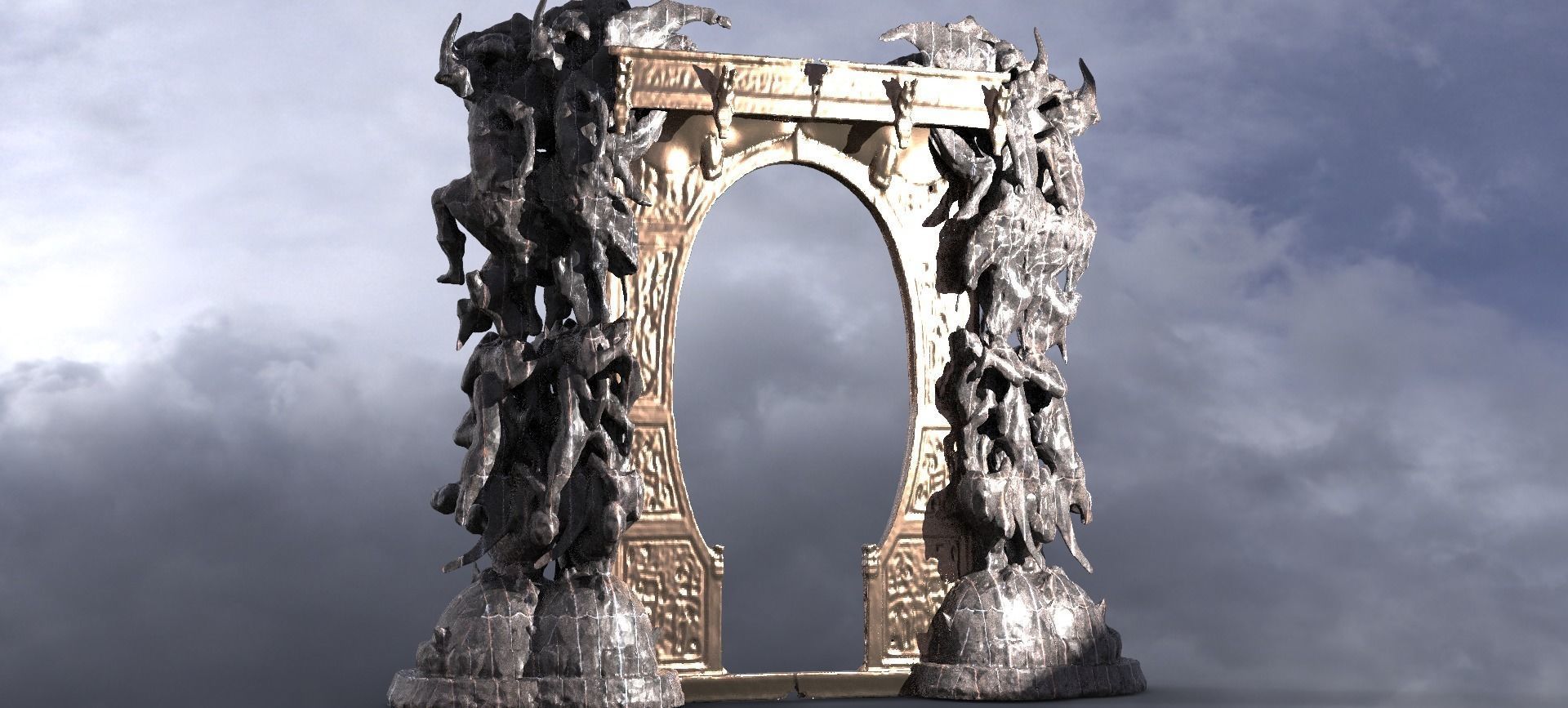 Dantes Inferno Archway 7 3D model_1