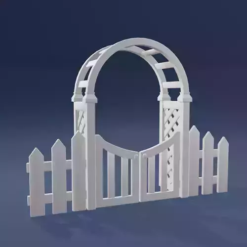 Fence with Arched Gate