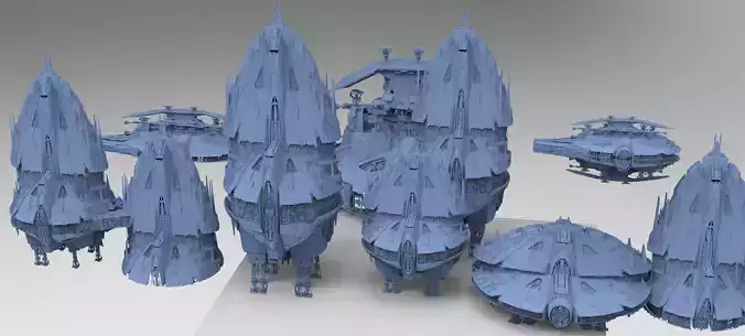 Jupiter alien ruins Kitbash 