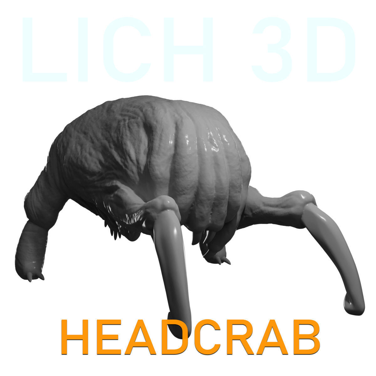 Headcrab classic version - Half-Life 2 - STL 3D model 3D printable ...