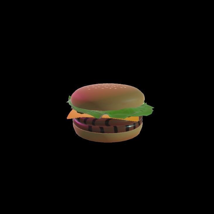Double whopper cheese 3D model_2