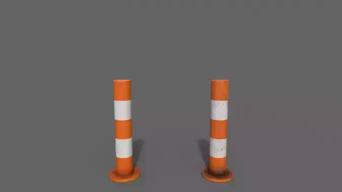 PBR Bollard OrangeWhite