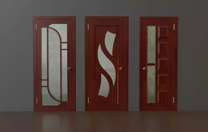 Set of modern interior doors
