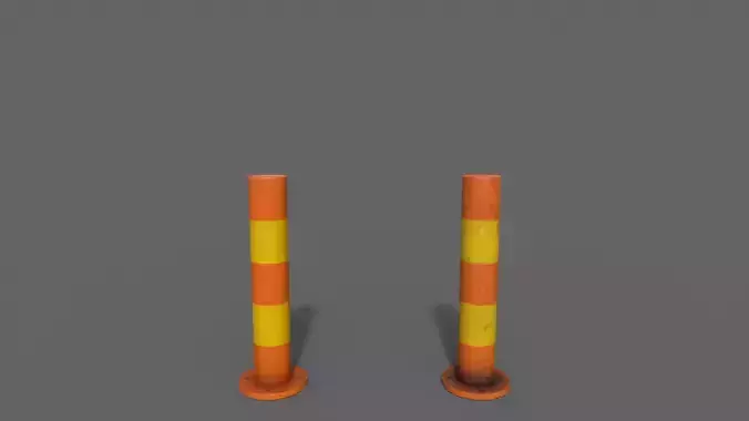 PBR Bollard OrangeYellow