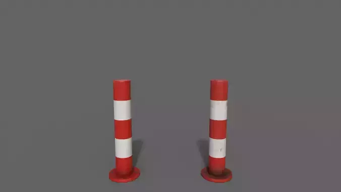 PBR Bollard RedWhite