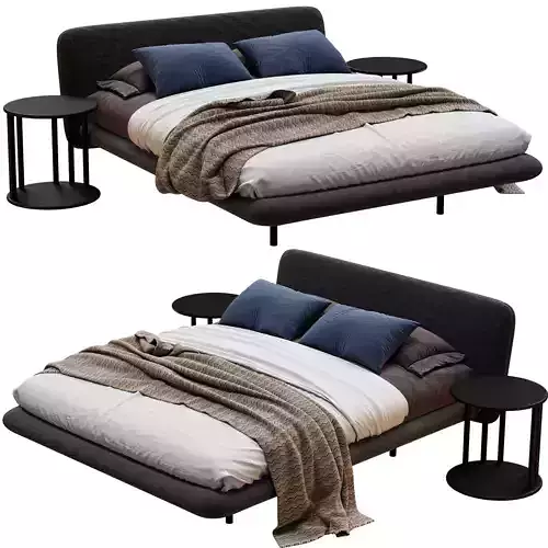 CLAP Double bed 3D model